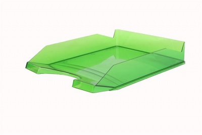 Irattálca, műanyag, VICTORIA OFFICE, áttetsző zöld