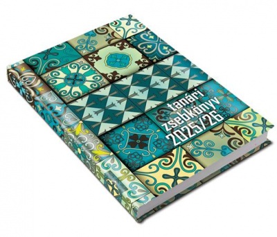 Tanári zsebkönyv, 2025/2026 tanév, A5, heti, REALSYSTEM, mozaik