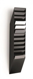 Prospektustartó, fali, álló, A4, DURABLE "FLEXIBOXX 12", fekete